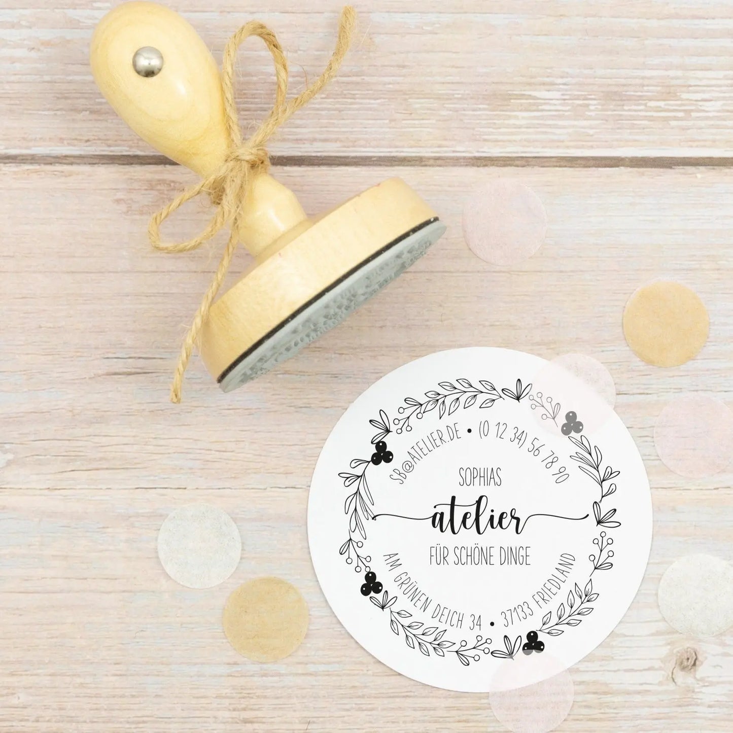 Handmade Stempel für Selbstgemachtes "Blütenkranz" - IN LOVE WITH PAPER