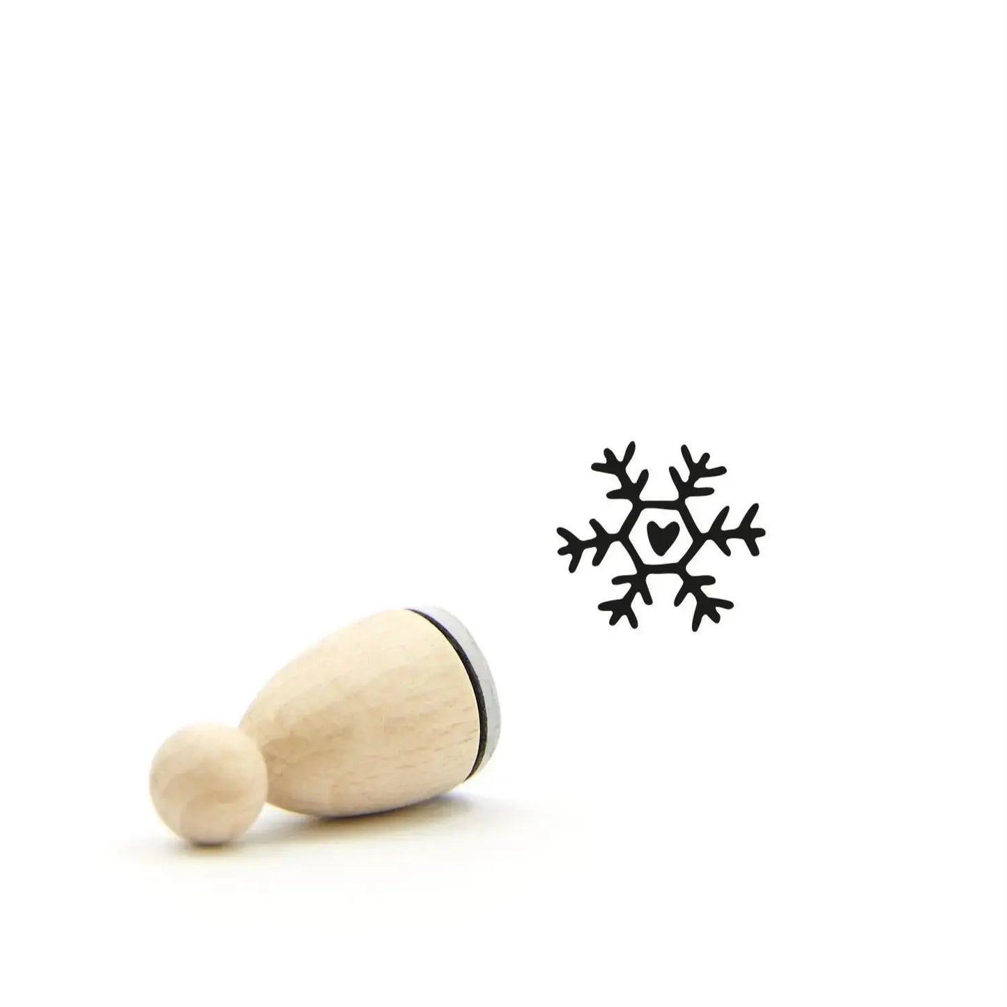 Ministempel "Schneeflocke mit Herz" - IN LOVE WITH PAPER