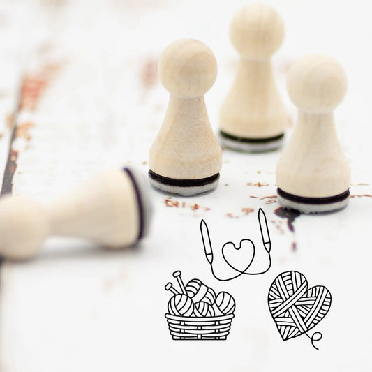 Ministempel-Set "Selbstgestrickt" - IN LOVE WITH PAPER