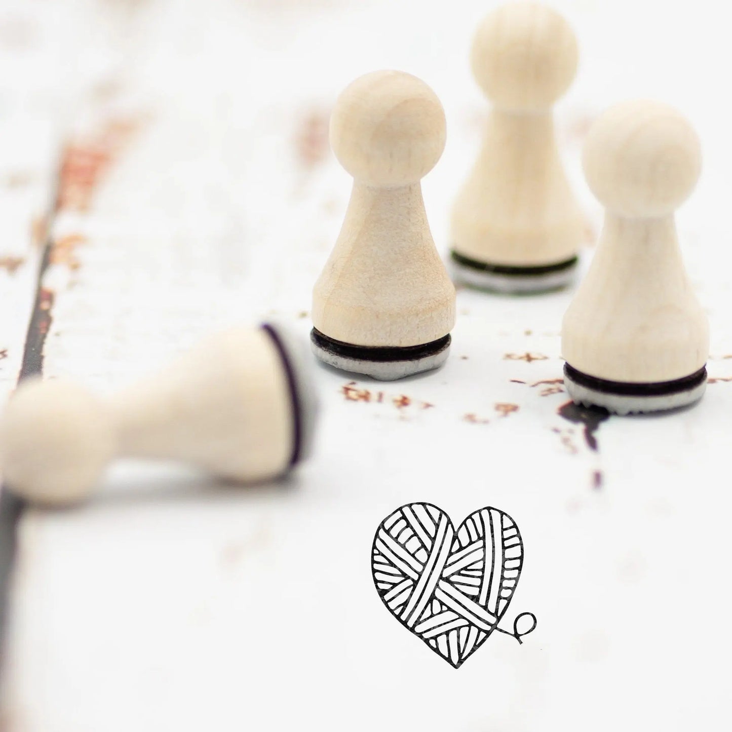 Ministempel Wollherz - IN LOVE WITH PAPER