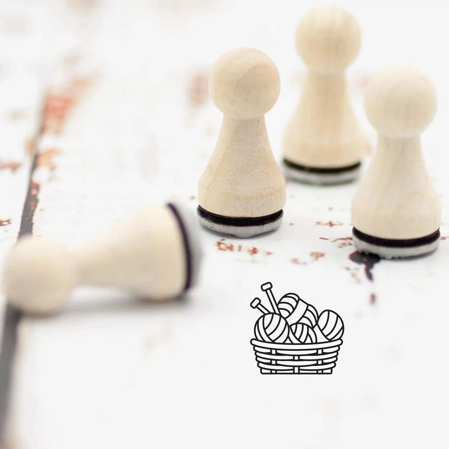 Ministempel Wollkorb - IN LOVE WITH PAPER