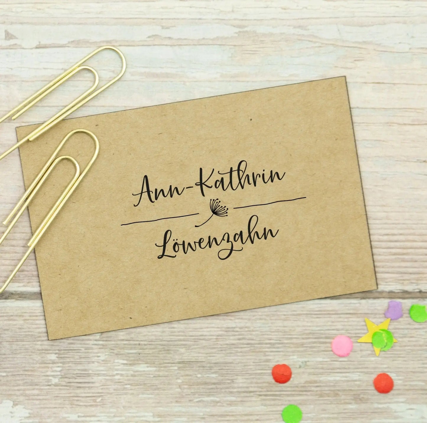 Namensstempel Löwenzahn - IN LOVE WITH PAPER