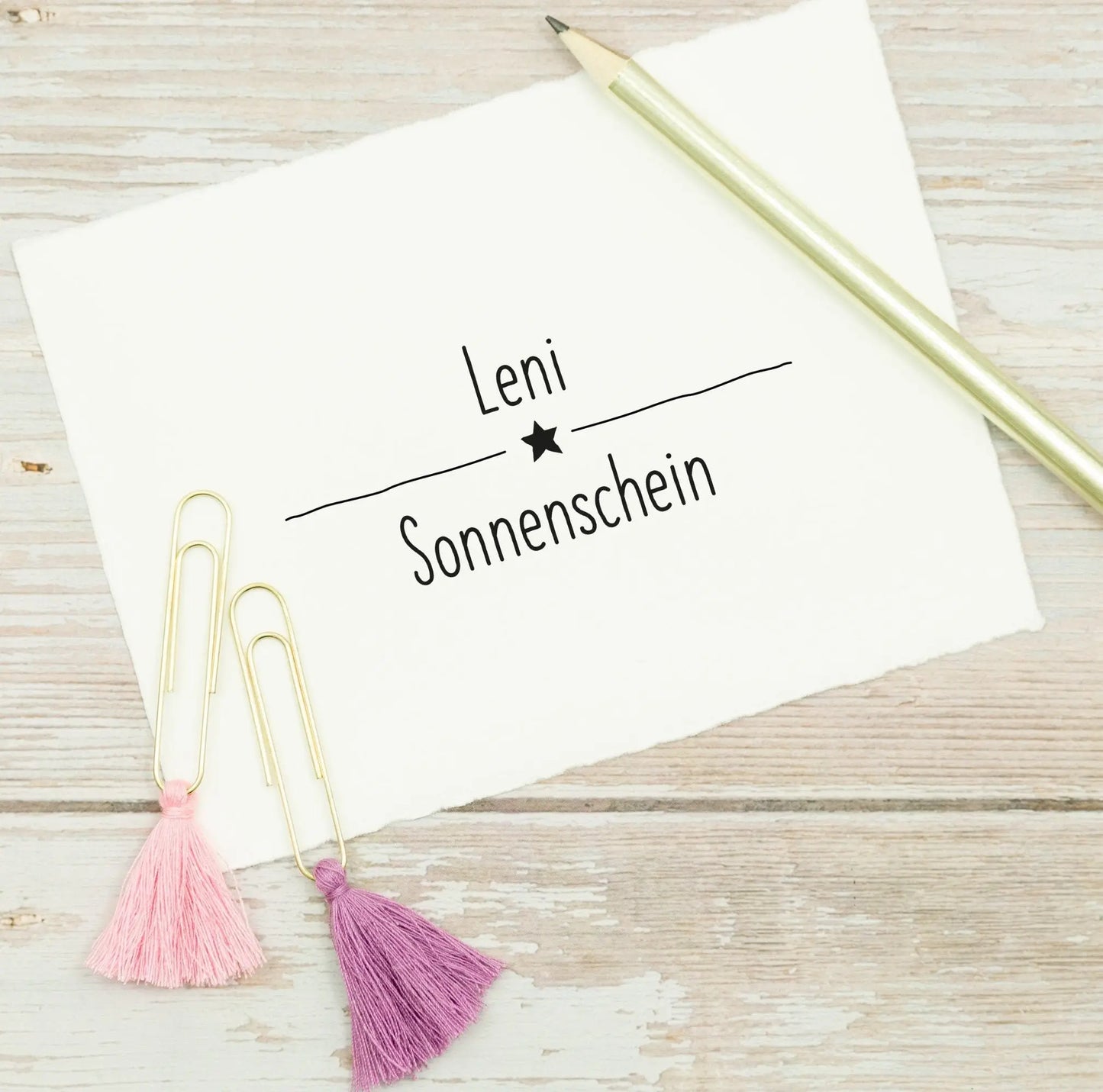 Namensstempel Stern - IN LOVE WITH PAPER