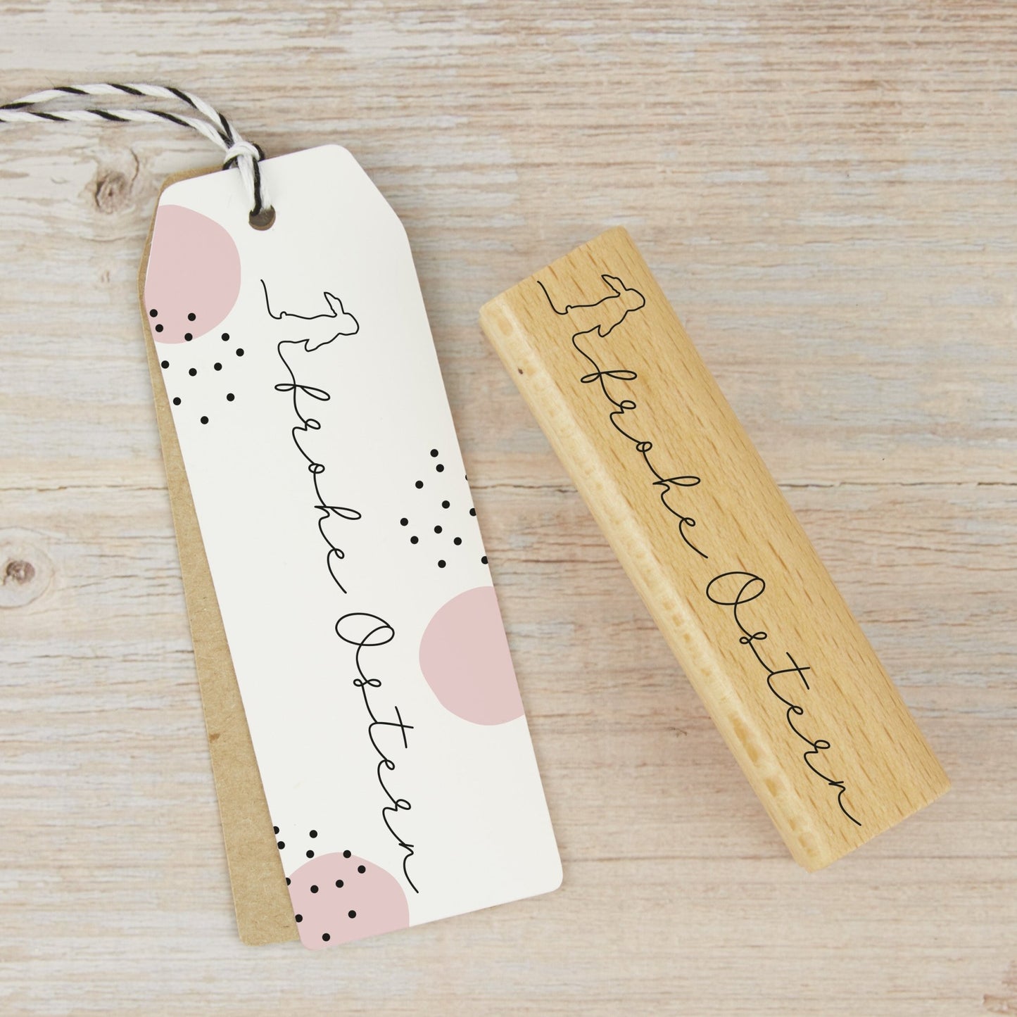 Osterstempel "frohe Ostern" mit Osterhase - IN LOVE WITH PAPER
