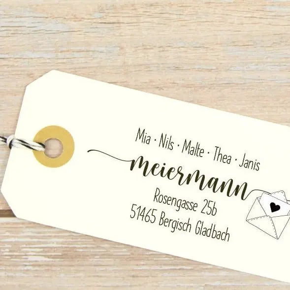 Personalisierter Adressstempel "Bergisch Gladbach" - IN LOVE WITH PAPER