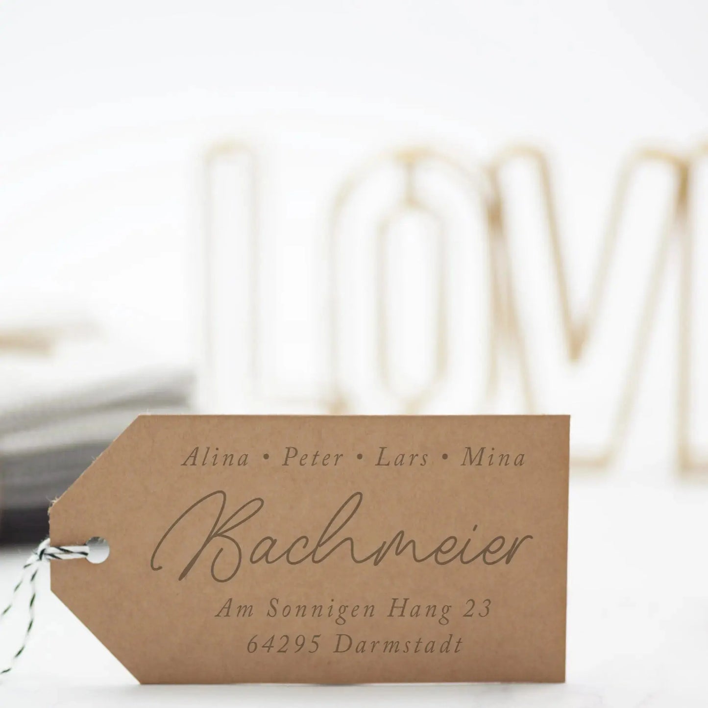 Personalisierter Adressstempel "Darmstadt" - IN LOVE WITH PAPER