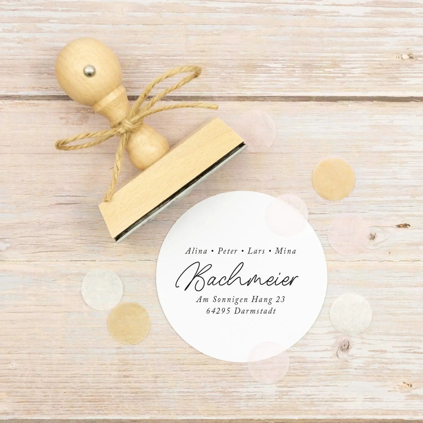 Personalisierter Adressstempel "Darmstadt" - IN LOVE WITH PAPER