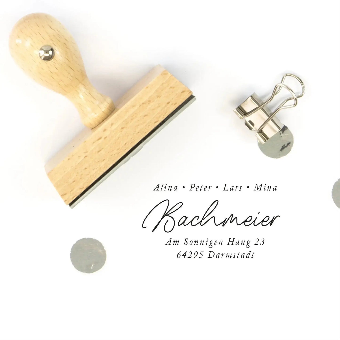Personalisierter Adressstempel "Darmstadt" - IN LOVE WITH PAPER
