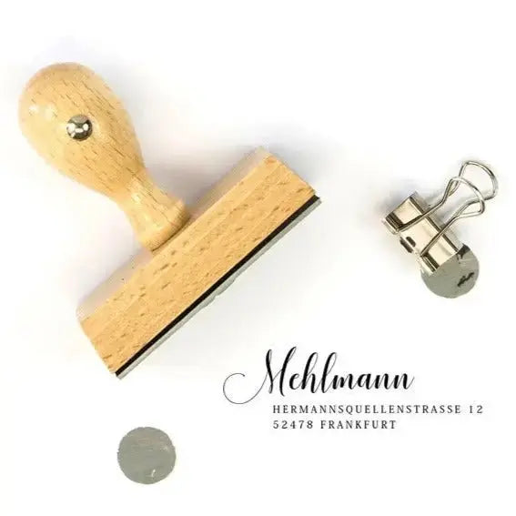 Personalisierter Adressstempel "Frankfurt" - IN LOVE WITH PAPER