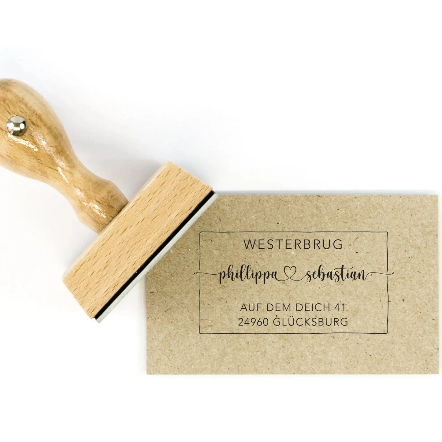 Personalisierter Adressstempel "Glücksburg" - IN LOVE WITH PAPER