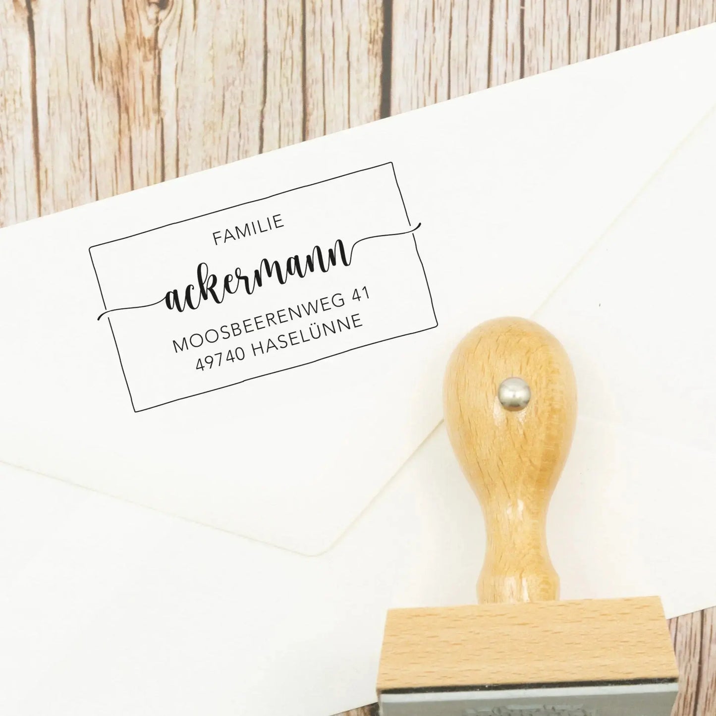Personalisierter Adressstempel "Haselünne" - IN LOVE WITH PAPER