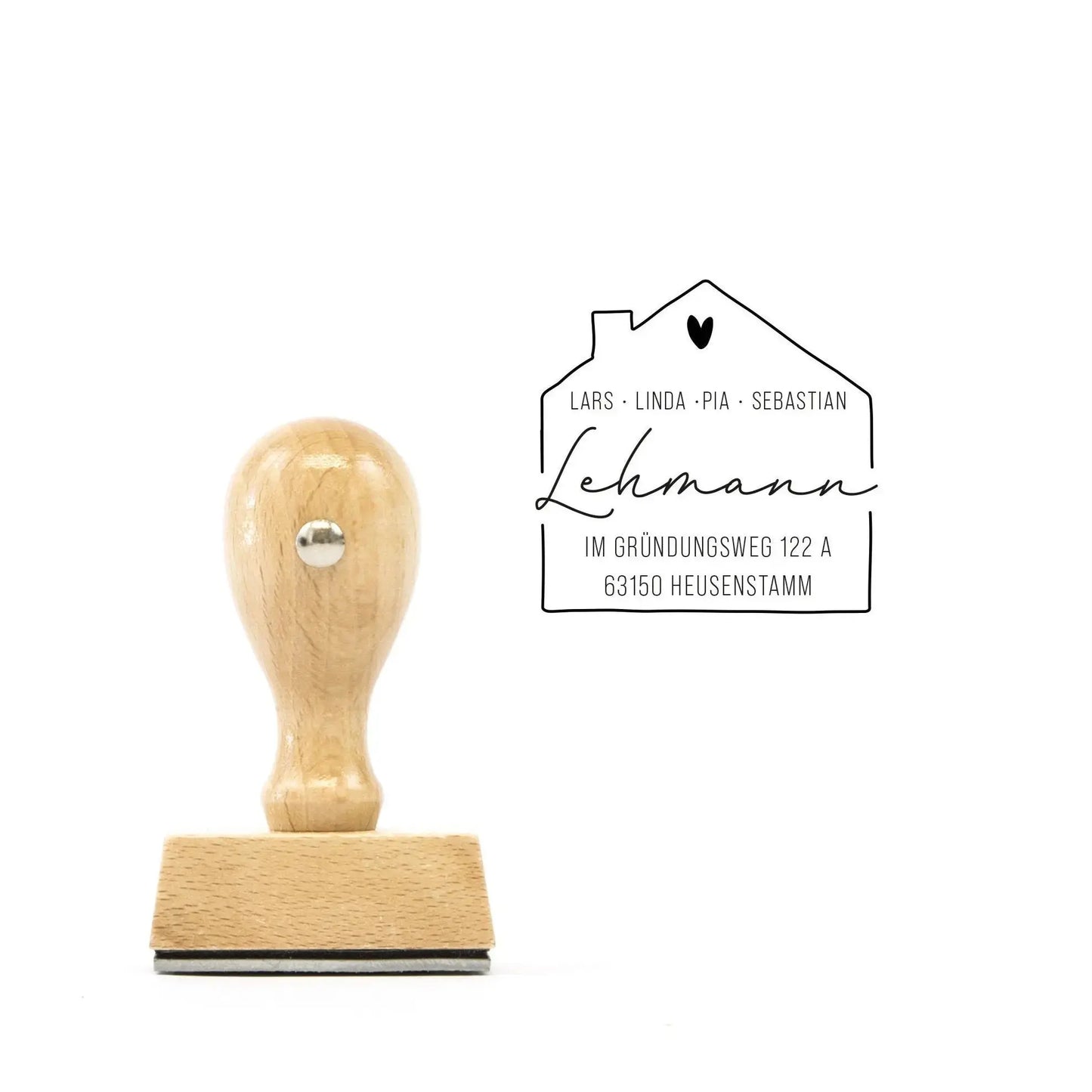 Personalisierter Adressstempel "Heusenstamm"