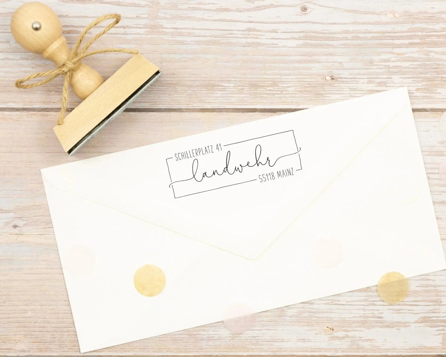 Personalisierter Adressstempel "Mainz" - IN LOVE WITH PAPER