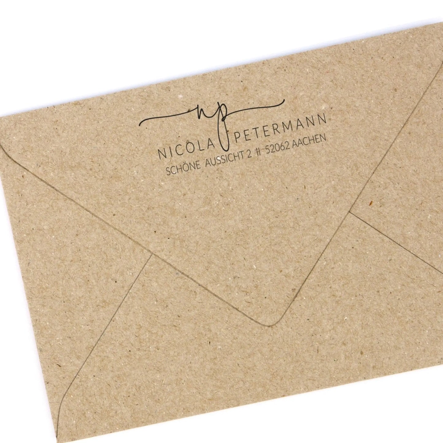 Personalisierter Adressstempel mit Initialen "Aachen" - IN LOVE WITH PAPER
