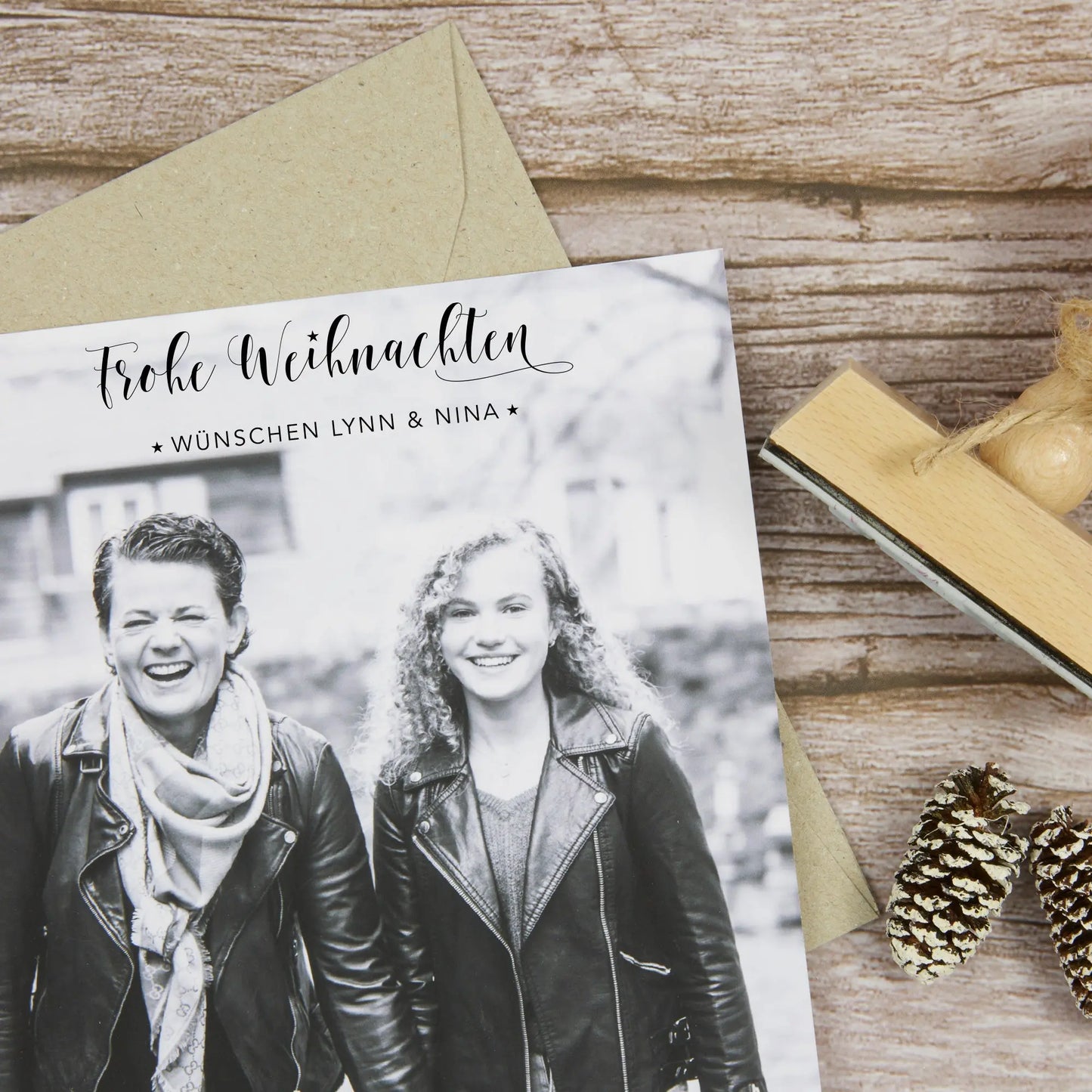 Personalisierter Weihnachtsstempel "Weihnachtsgruß" - IN LOVE WITH PAPER