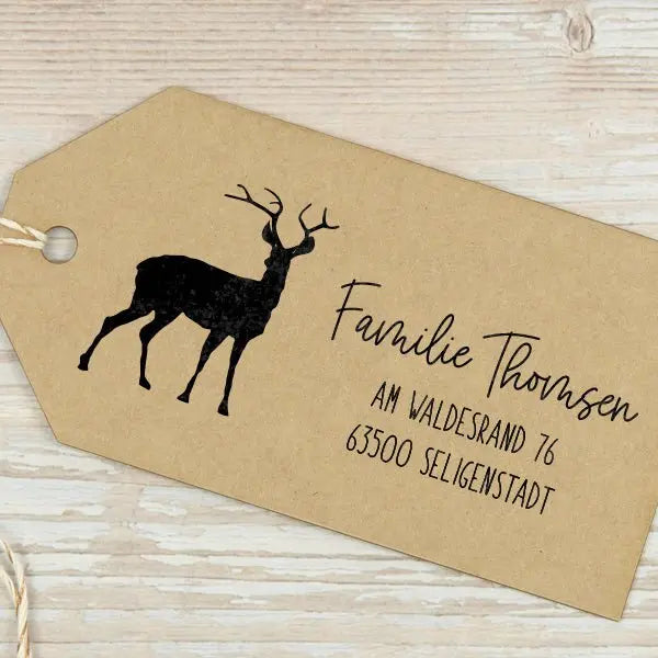 Personalisierter Weihnachtsstempel "Wildtier" - IN LOVE WITH PAPER