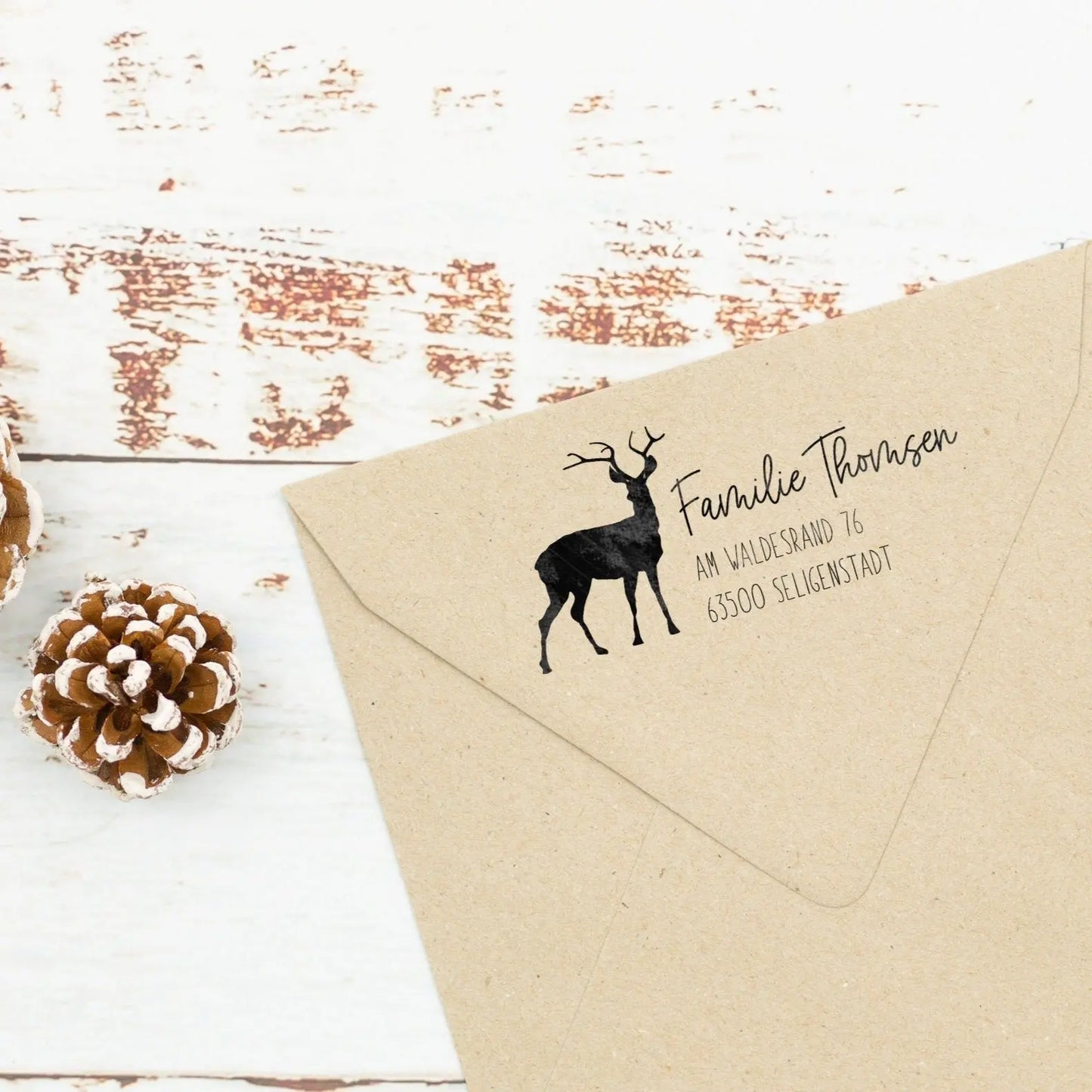 Personalisierter Weihnachtsstempel "Wildtier" - IN LOVE WITH PAPER