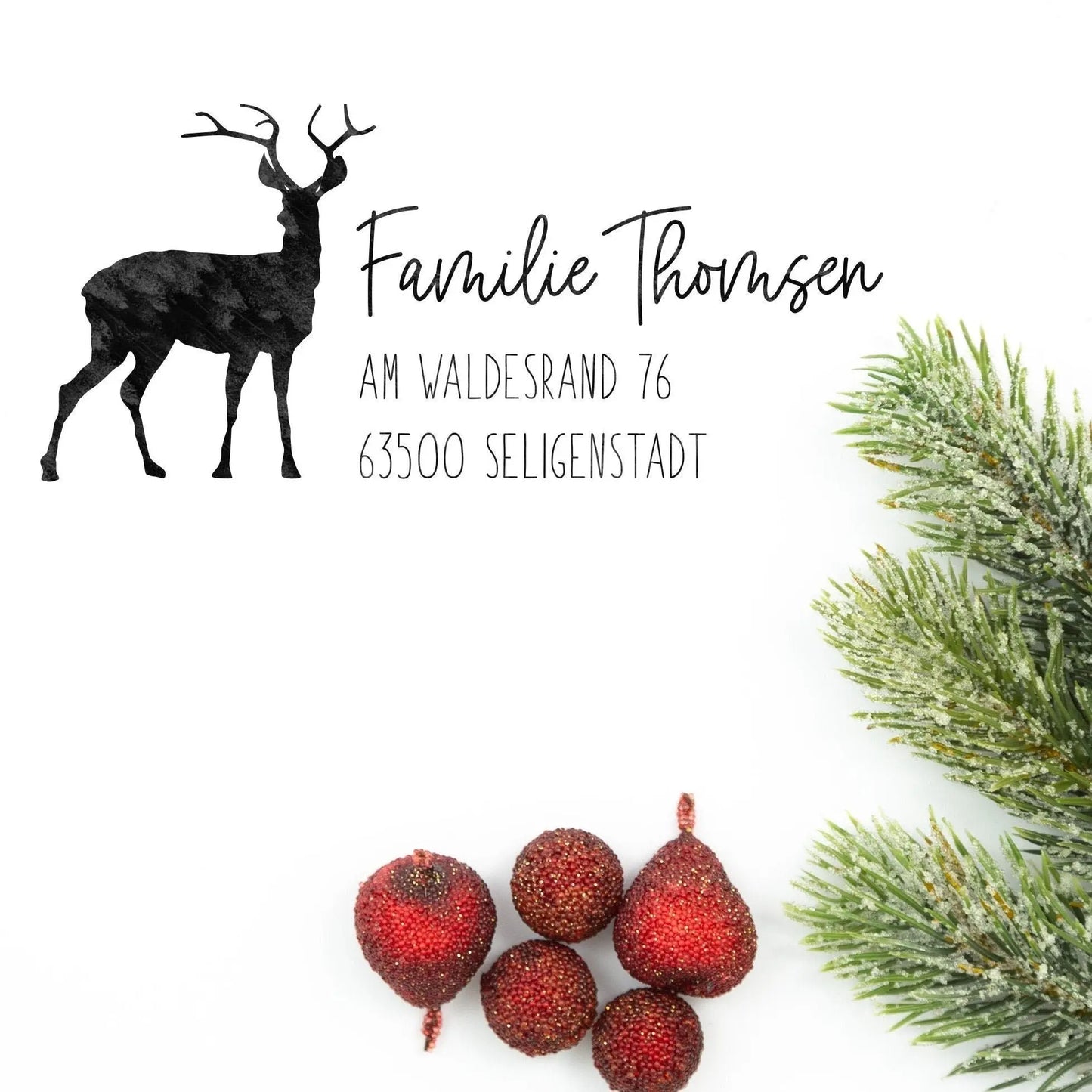 Personalisierter Weihnachtsstempel "Wildtier" - IN LOVE WITH PAPER