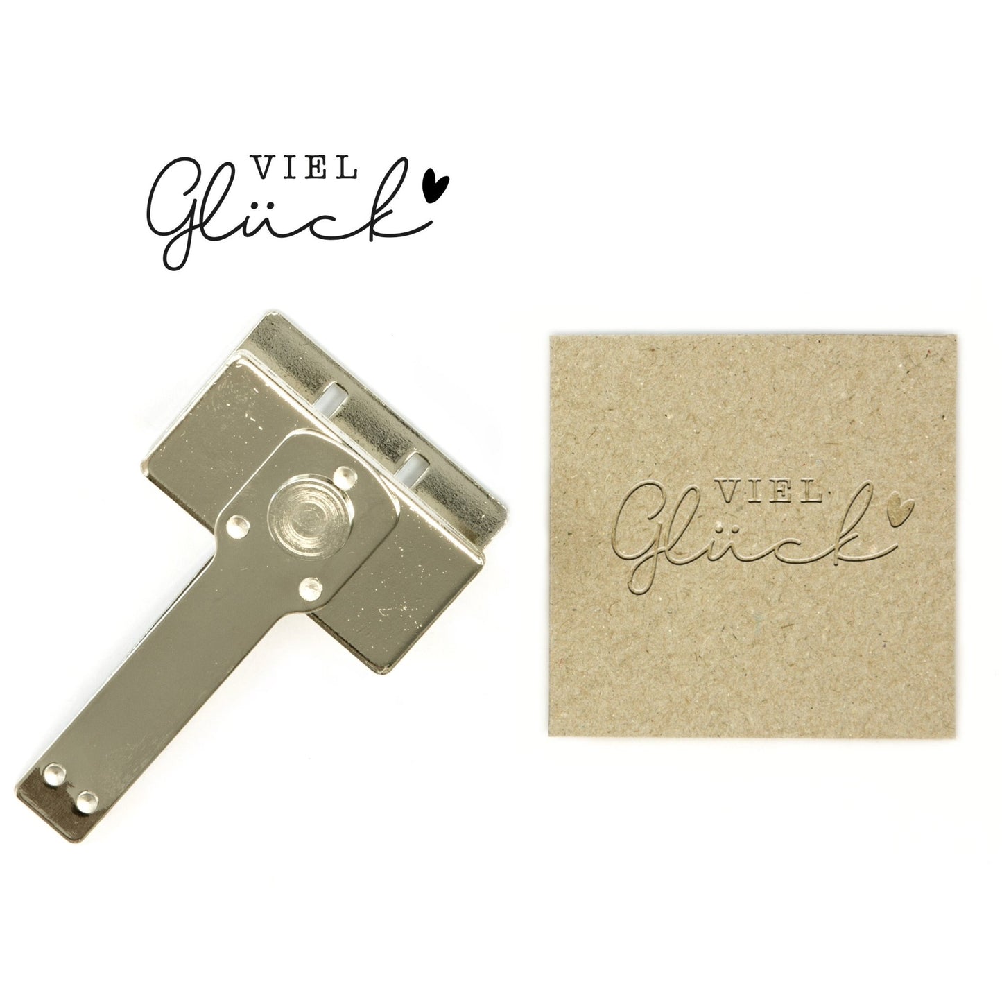 Prägestempel "Viel Glück" - IN LOVE WITH PAPER