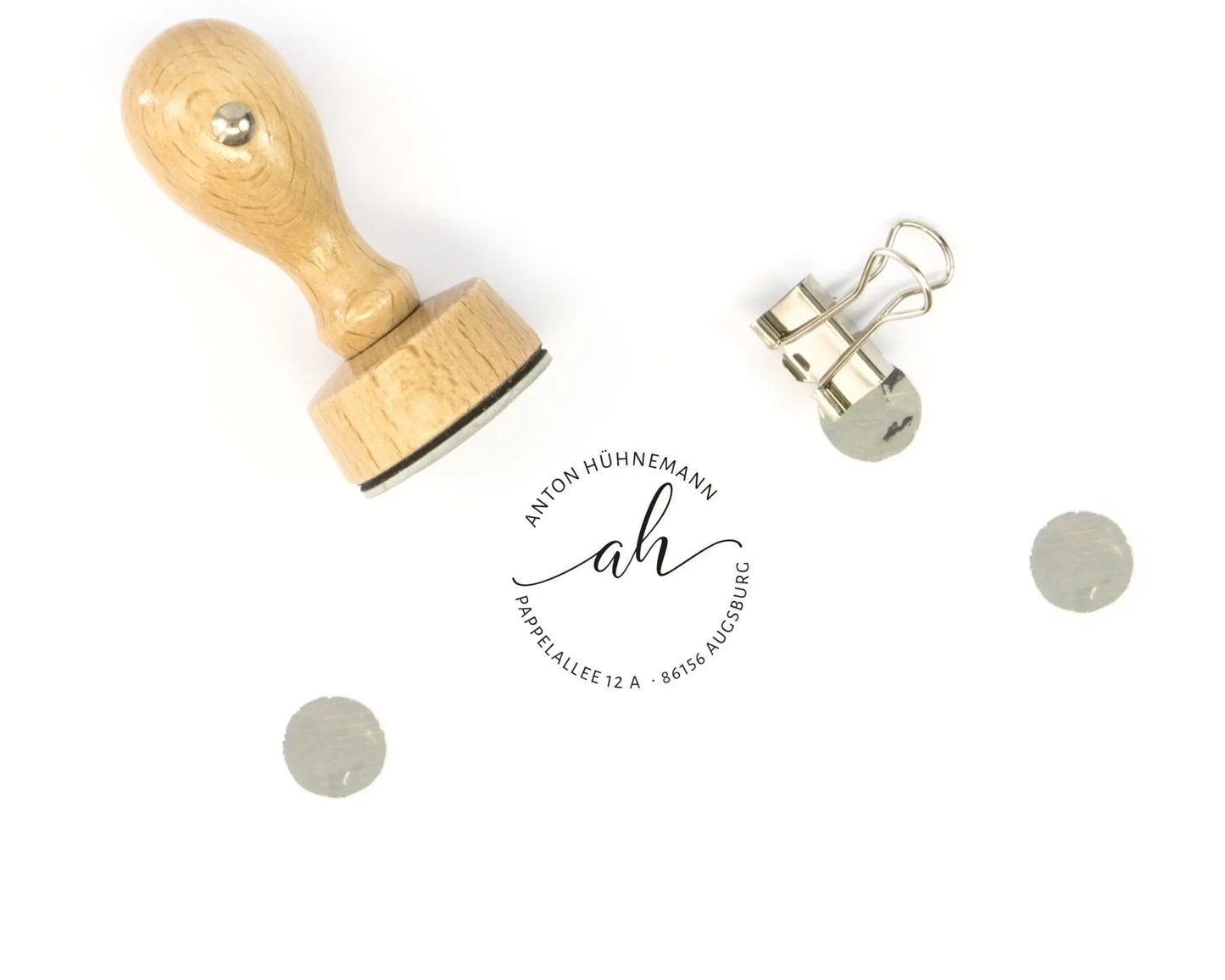 Runder Adressstempel Augsburg