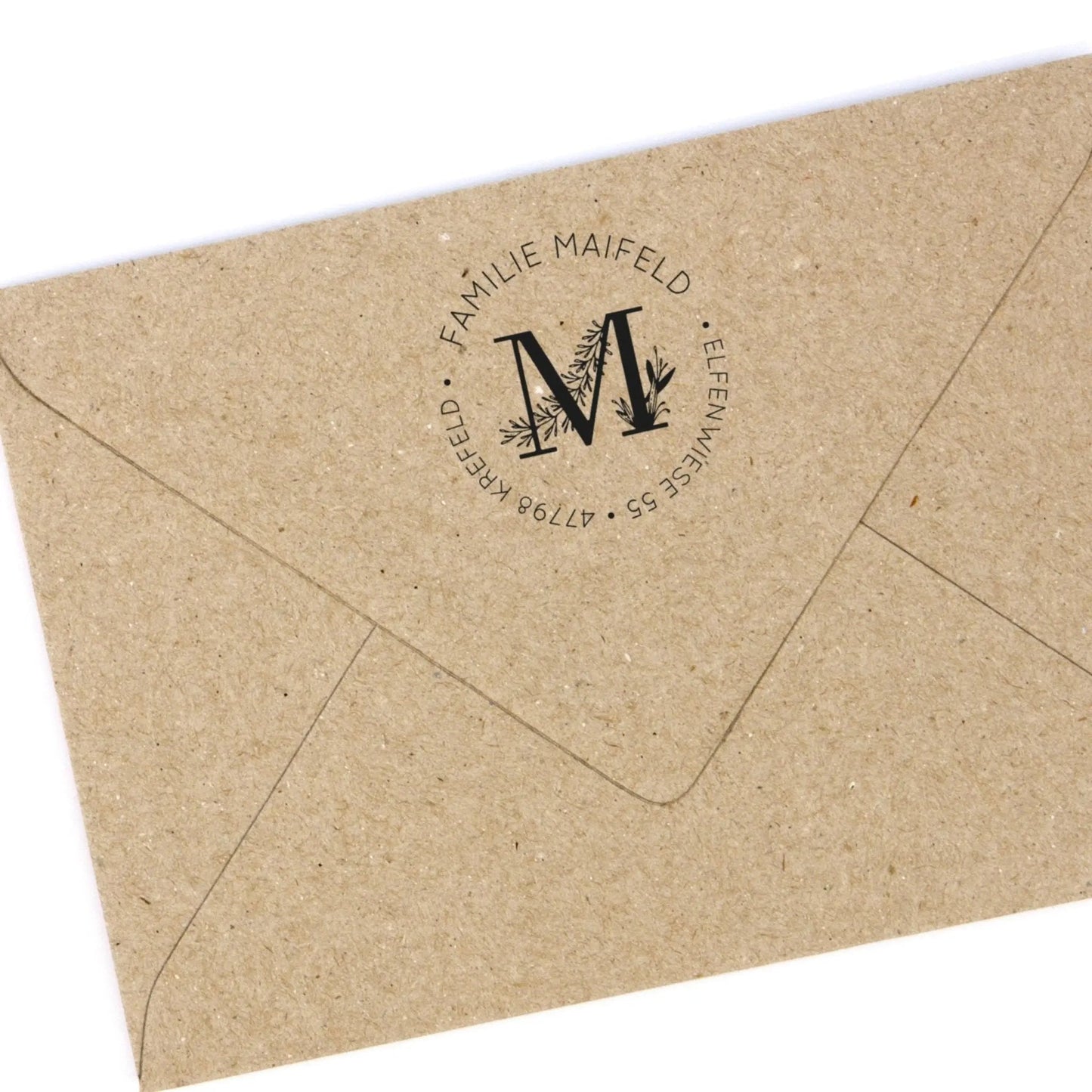 Runder Adressstempel "Krefeld" - IN LOVE WITH PAPER