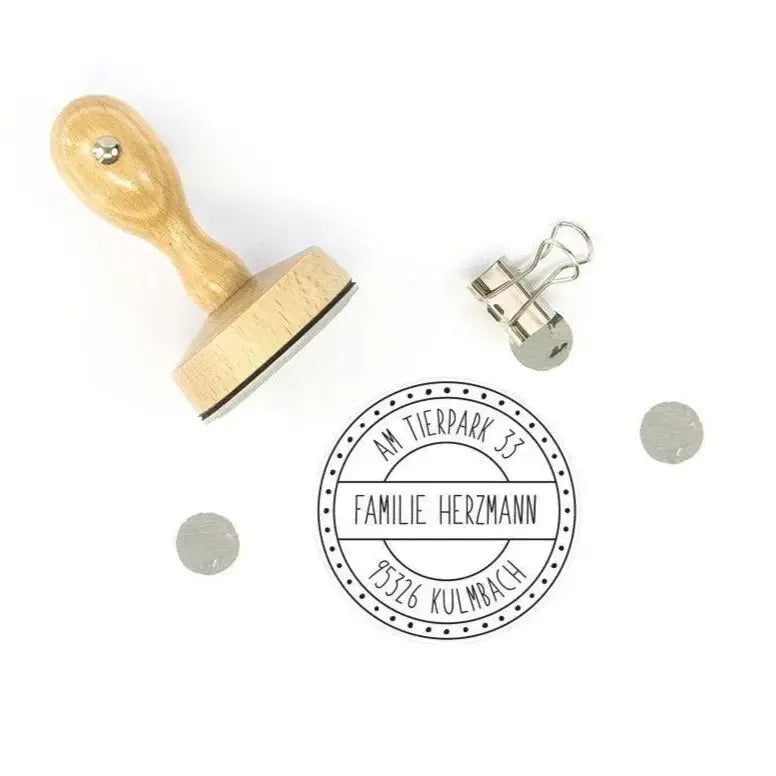 Runder Adressstempel "Kulmbach" - IN LOVE WITH PAPER