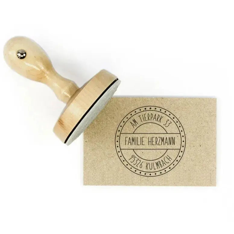 Runder Adressstempel "Kulmbach" - IN LOVE WITH PAPER