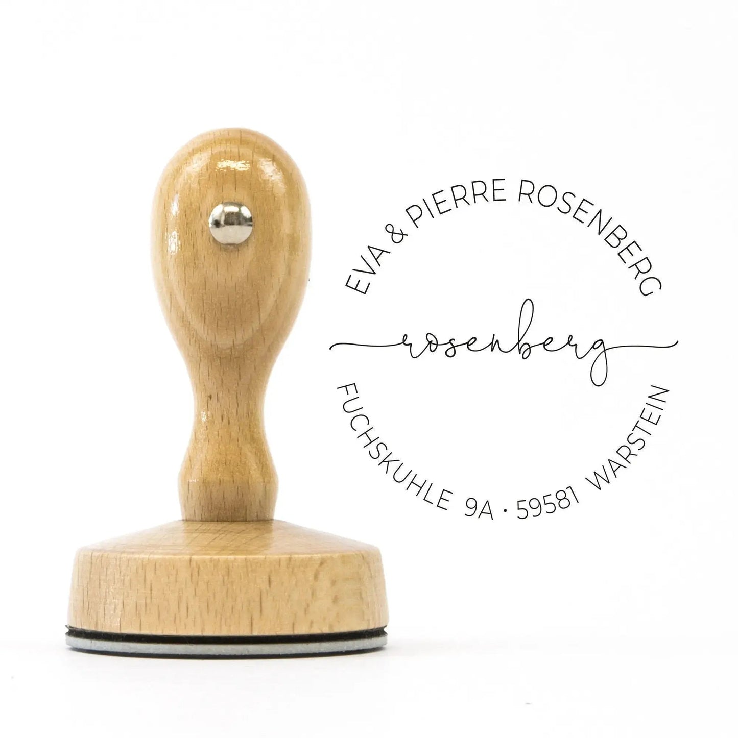 Runder Adressstempel "Warstein" - IN LOVE WITH PAPER