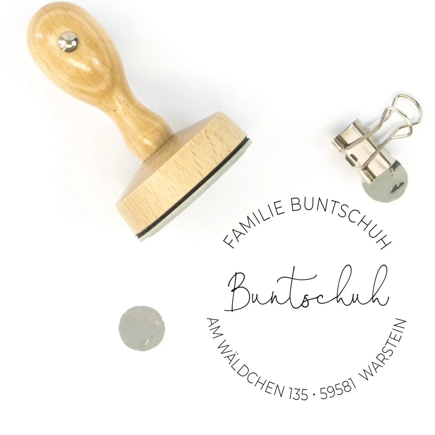 Runder Adressstempel "Warstein" - IN LOVE WITH PAPER