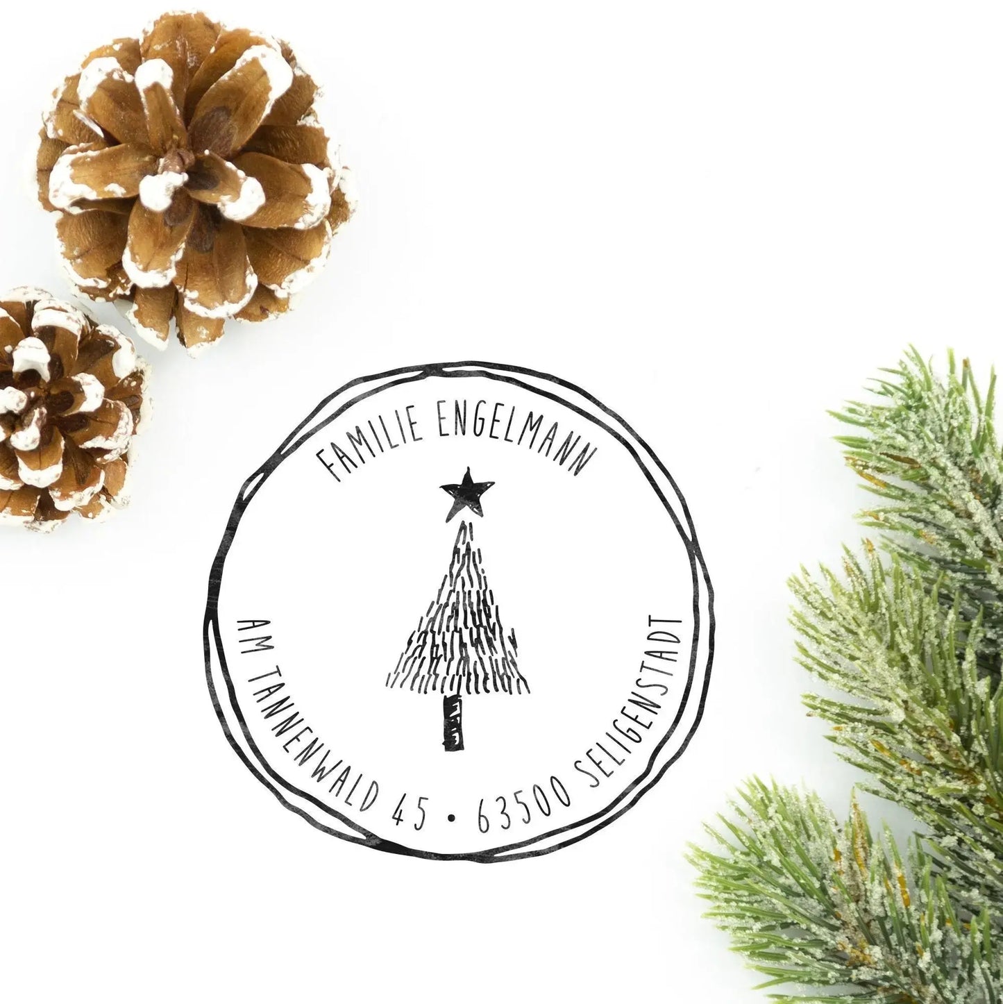 Runder Weihnachtsstempel "Christbaum" - IN LOVE WITH PAPER