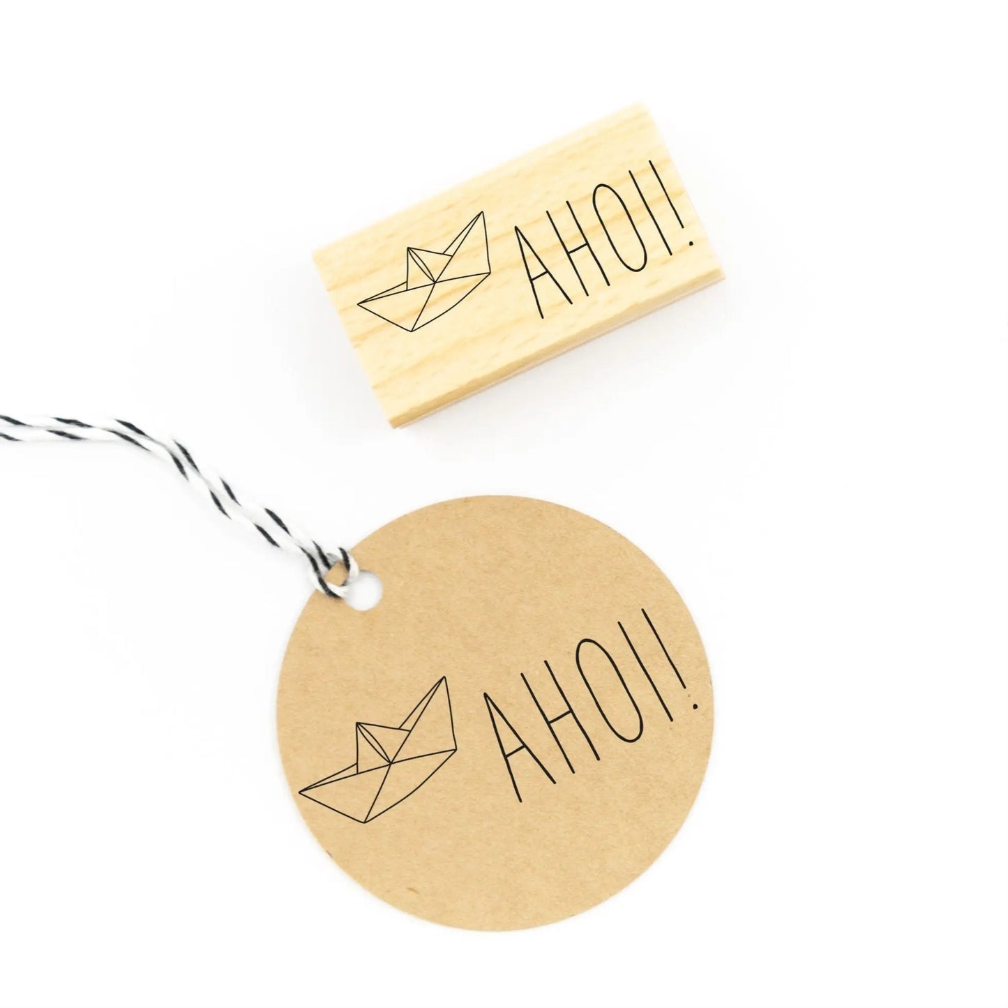 Stempel AHOI mit Papierboot - IN LOVE WITH PAPER