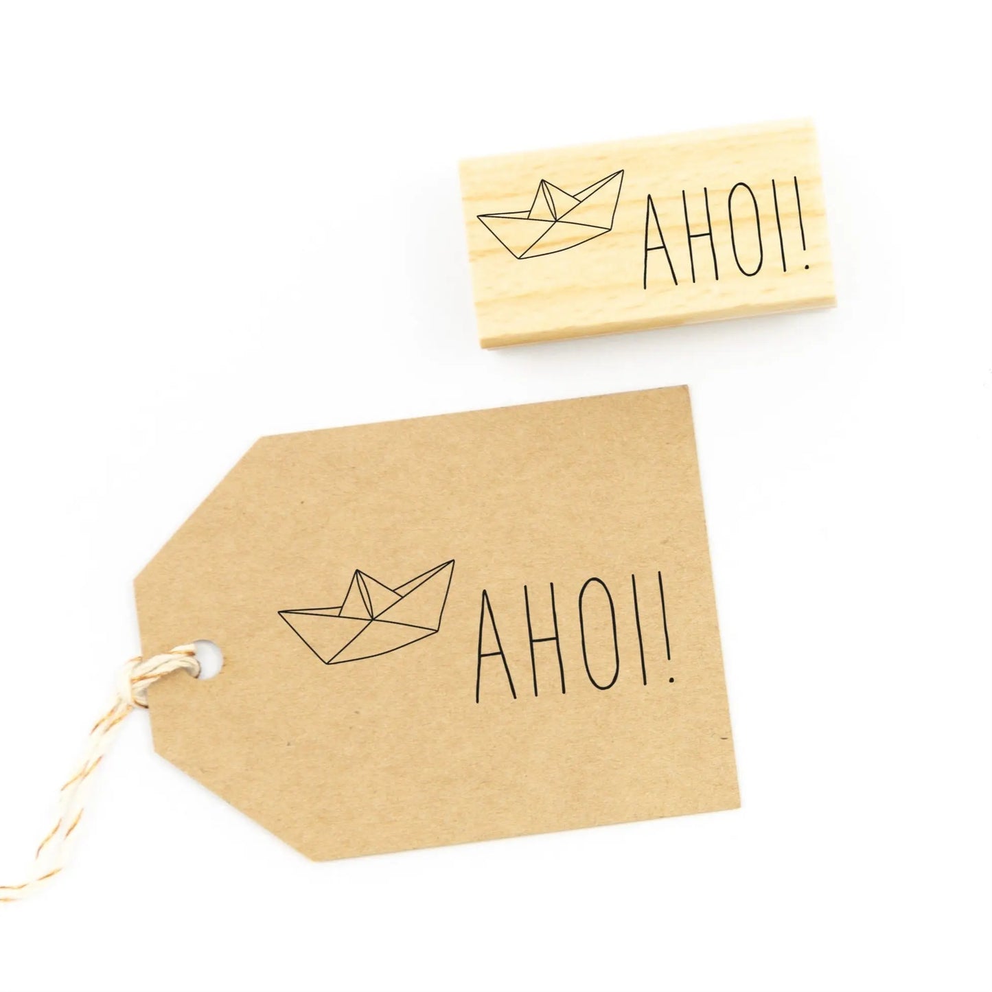 Stempel AHOI mit Papierboot - IN LOVE WITH PAPER