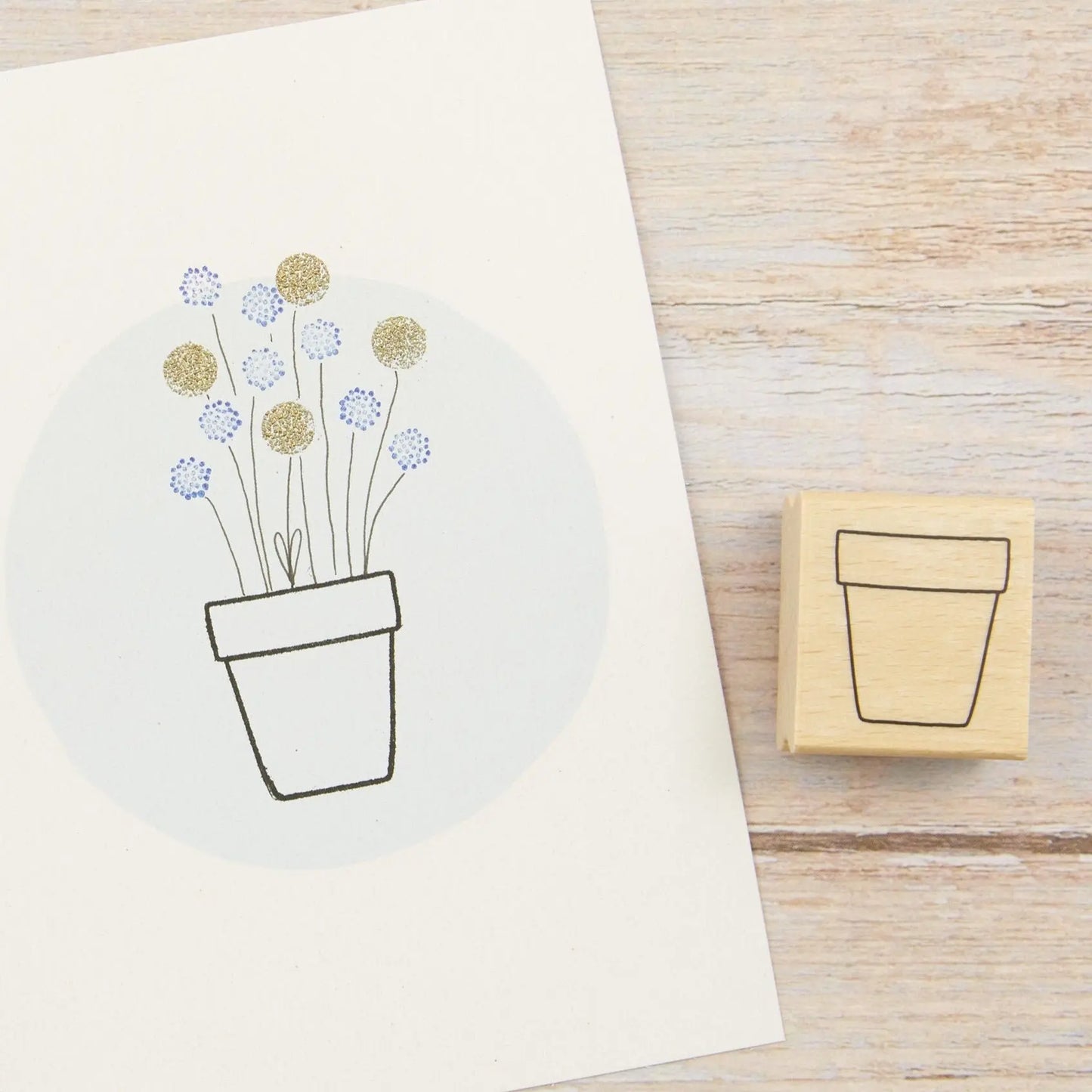 Stempel "Blumentopf" (umrandet) - IN LOVE WITH PAPER