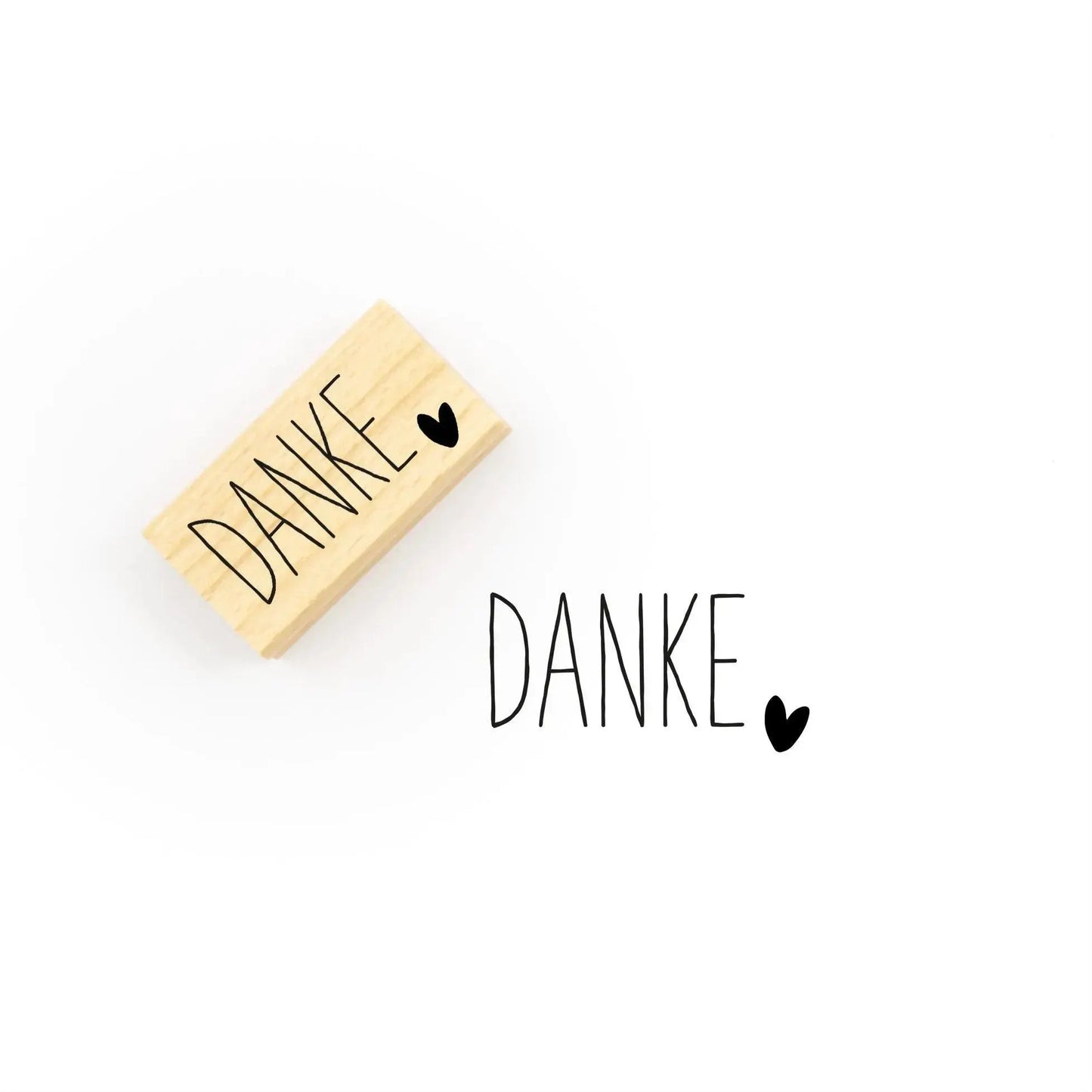 Stempel DANKE mit Herz - IN LOVE WITH PAPER