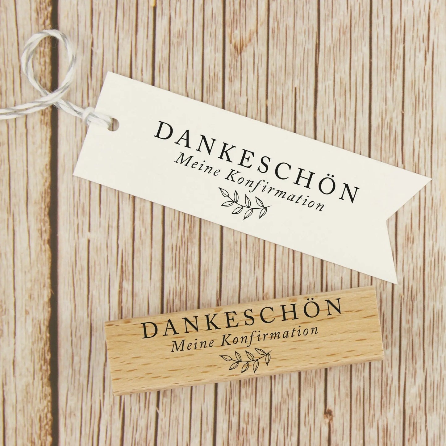 Stempel "Dankeschön - meine Konfirmation" mit Blumenranke - IN LOVE WITH PAPER