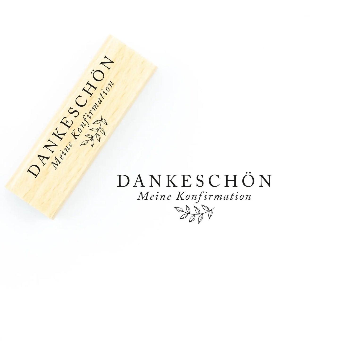 Stempel "Dankeschön - meine Konfirmation" mit Blumenranke - IN LOVE WITH PAPER
