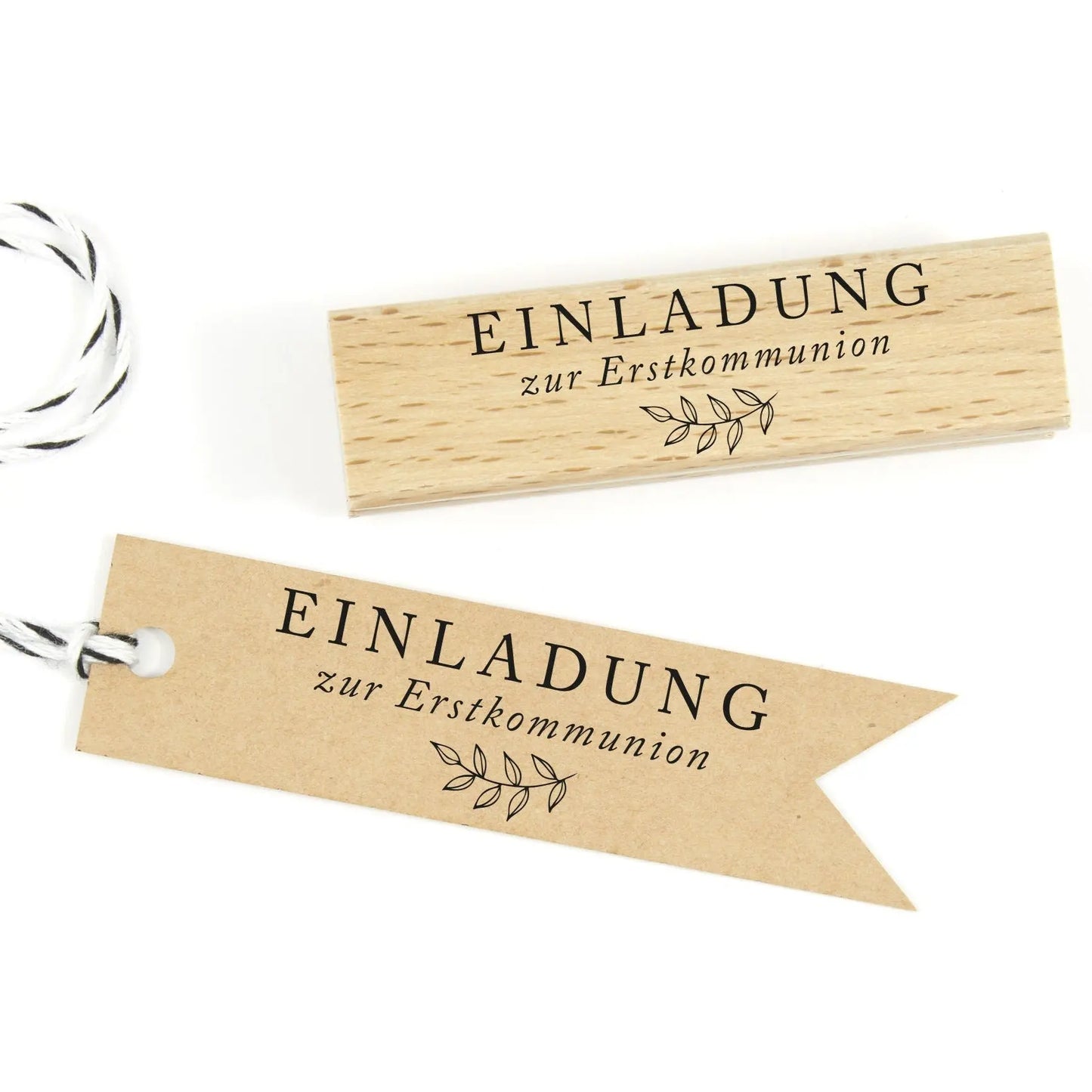 Stempel Einladung zur Kommunion "Blumenranke"