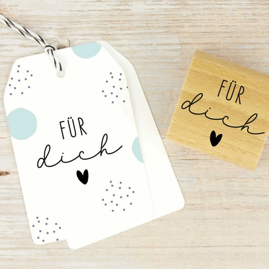 Stempel "Für dich" mit Herz