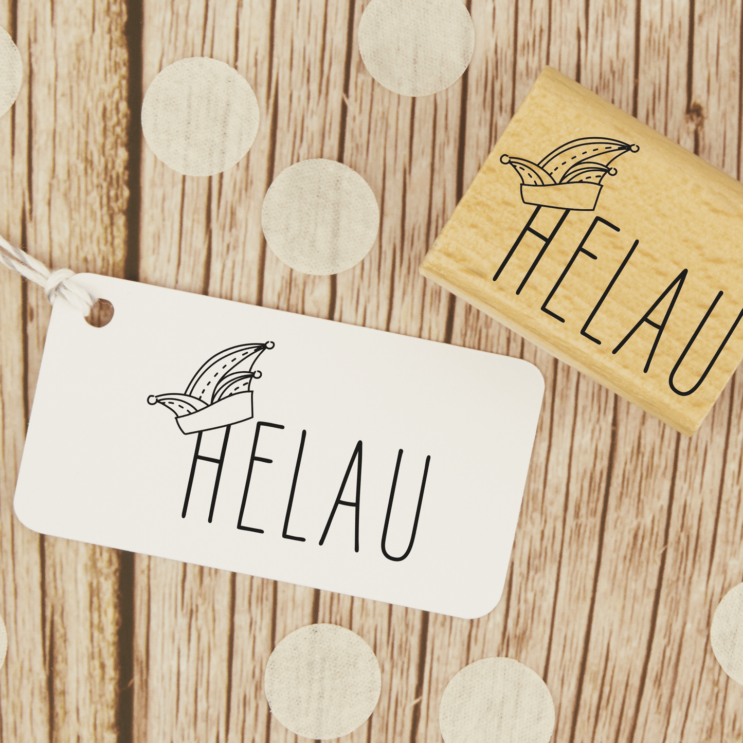 Stempel "Helau" für Fastnachter - IN LOVE WITH PAPER