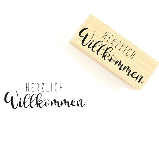 Stempel "Herzlich Willkommen" - IN LOVE WITH PAPER