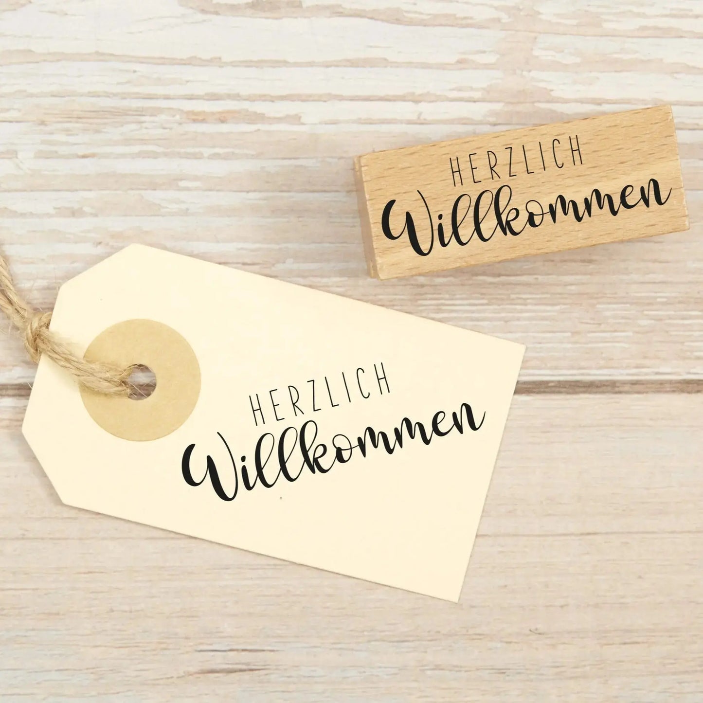 Stempel "Herzlich Willkommen" - IN LOVE WITH PAPER