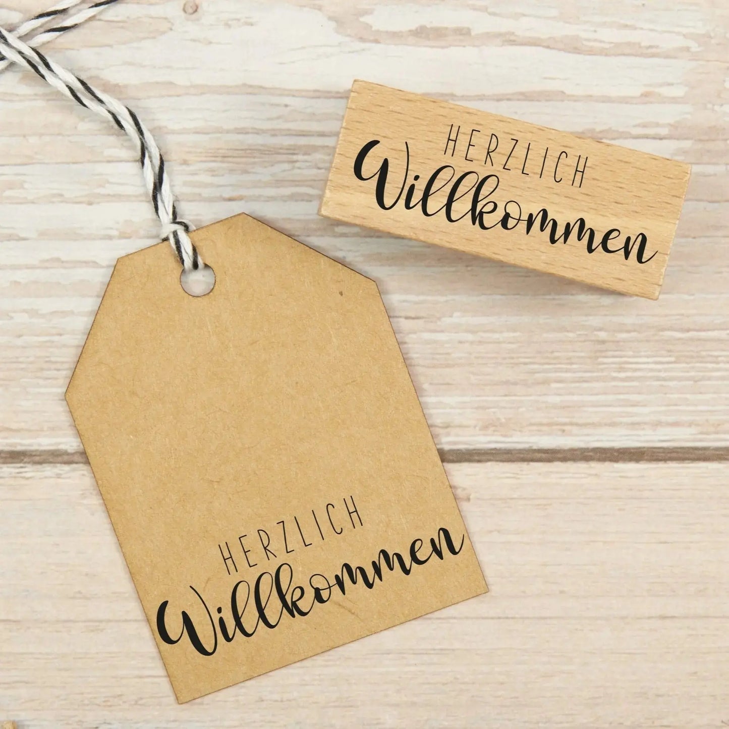 Stempel "Herzlich Willkommen" - IN LOVE WITH PAPER