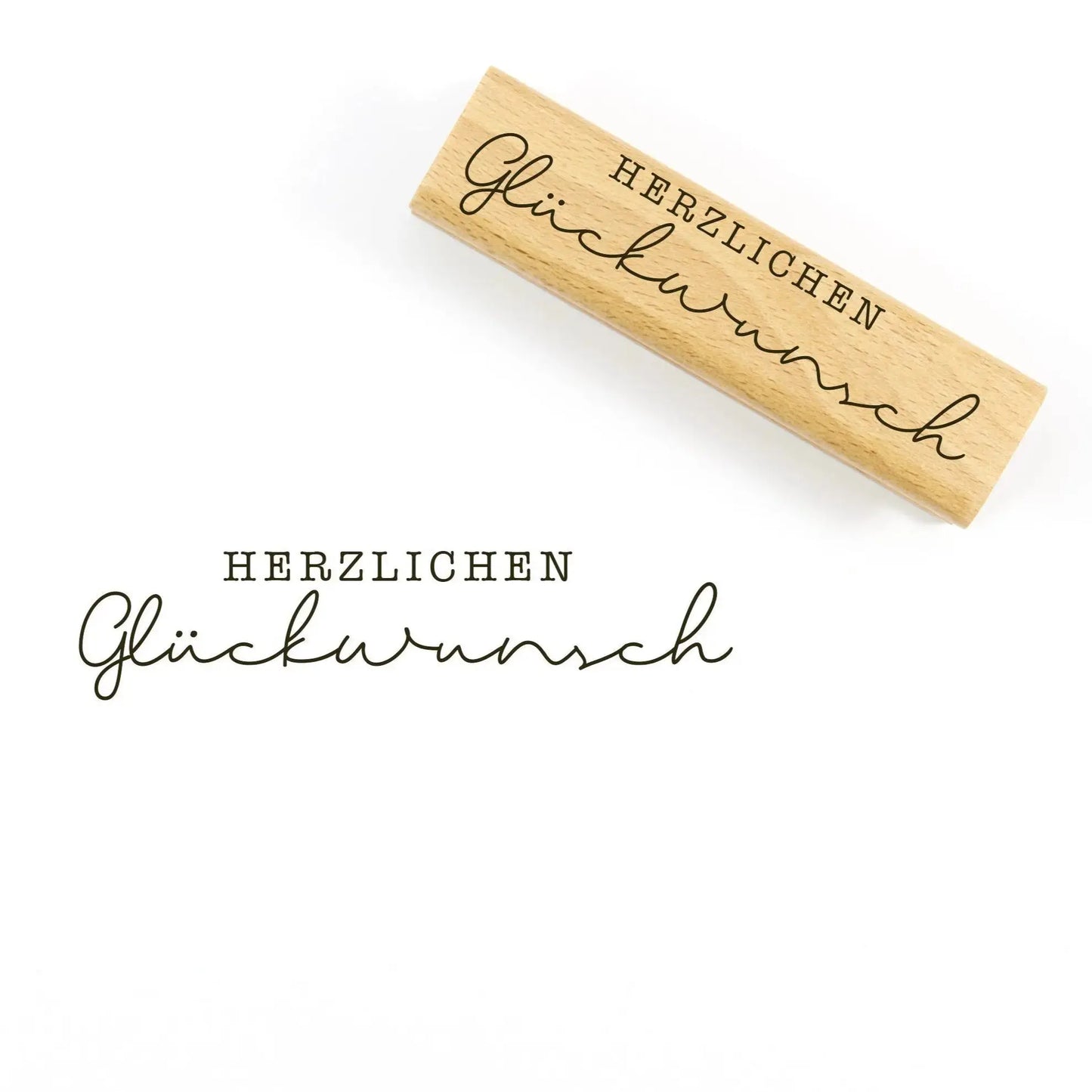 Stempel "Herzlichen Glückwunsch" groß - IN LOVE WITH PAPER