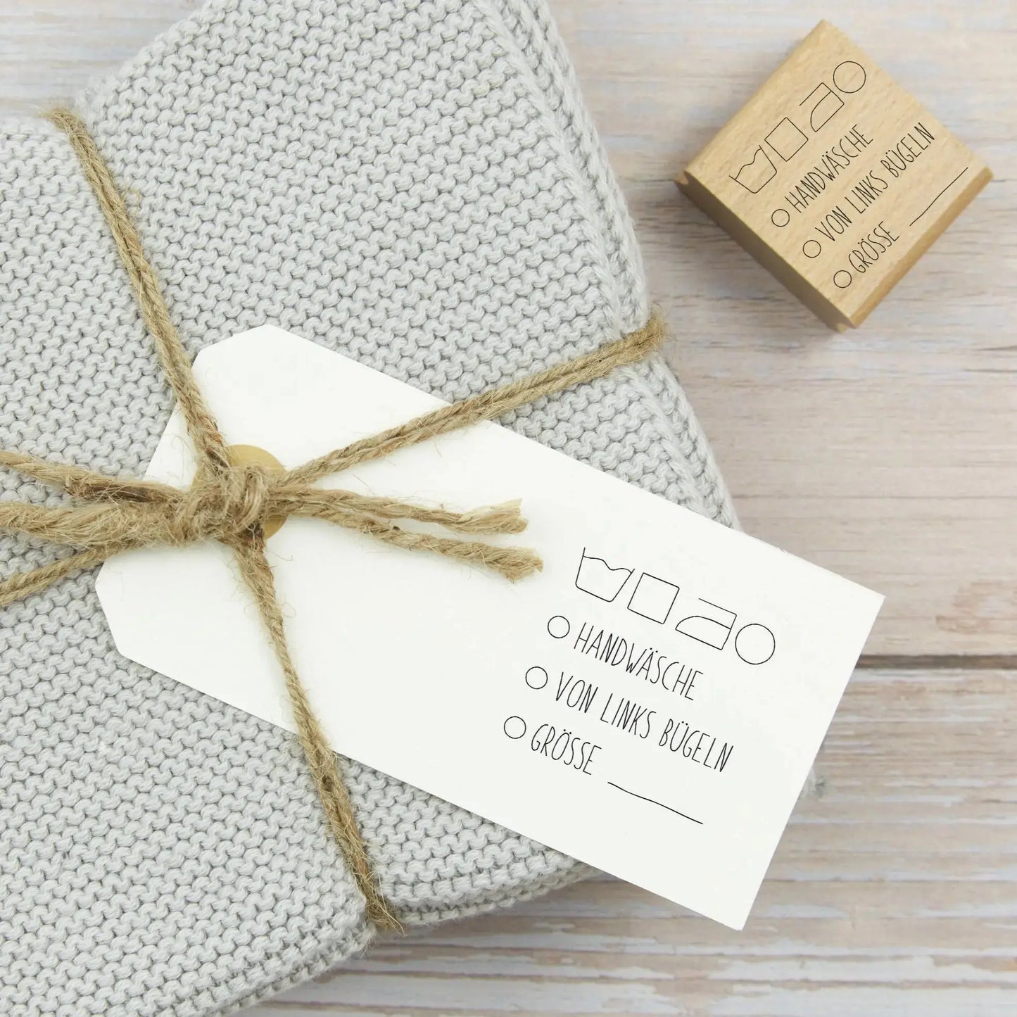 Stempel mit Pflegesymbolen - IN LOVE WITH PAPER