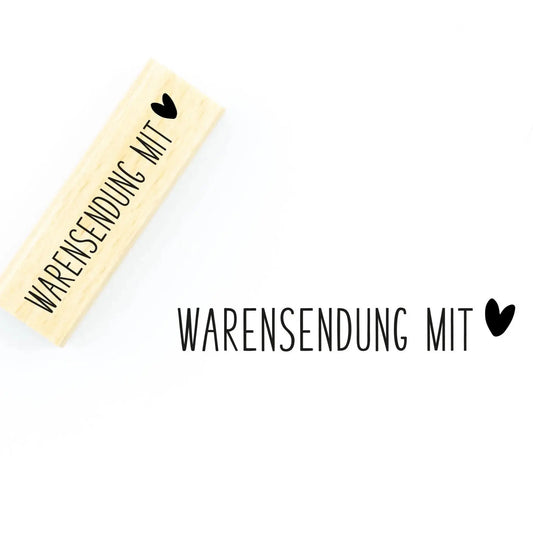 Stempel "Warensendung mit Herz" - IN LOVE WITH PAPER