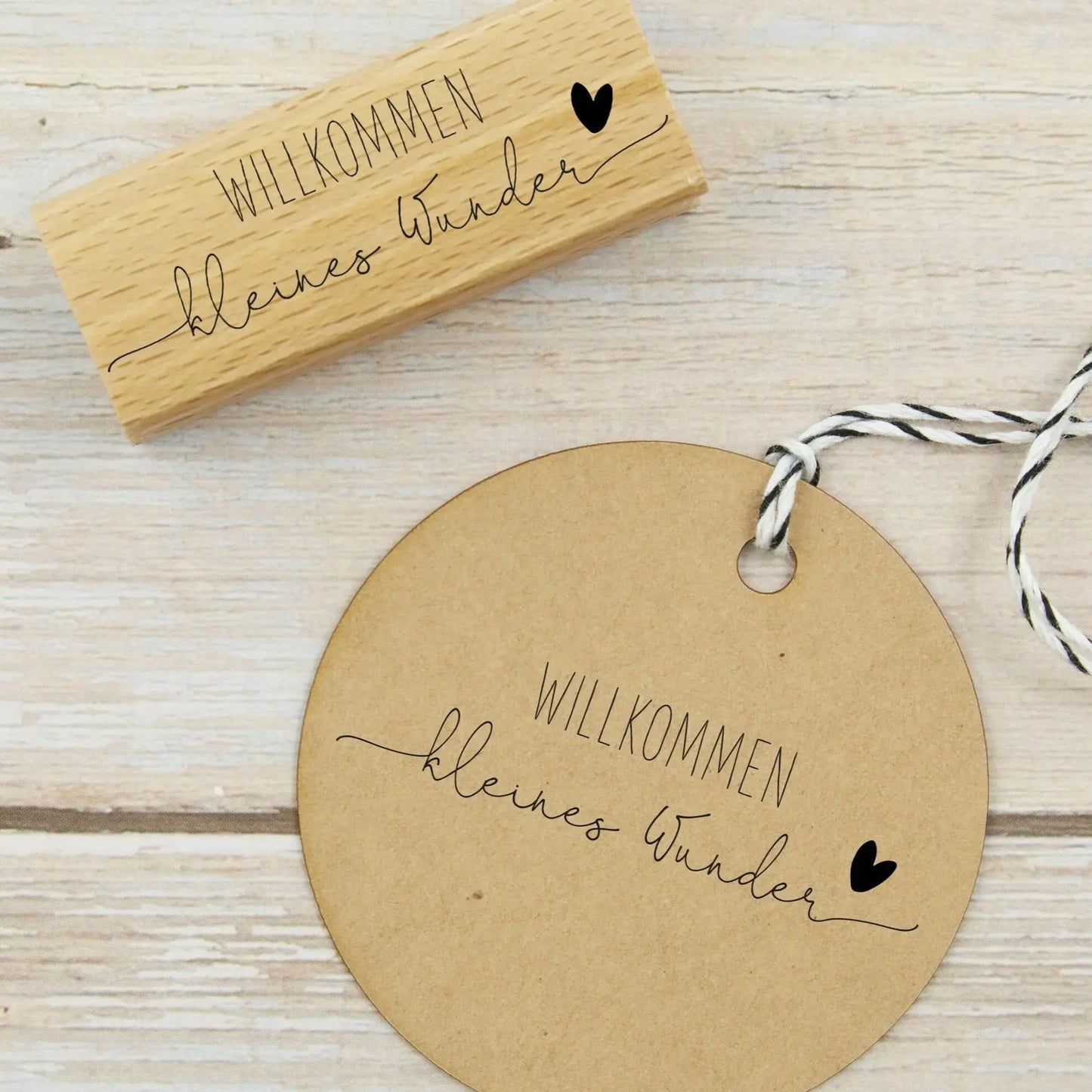 Stempel "Willkommen kleines Wunder" - IN LOVE WITH PAPER
