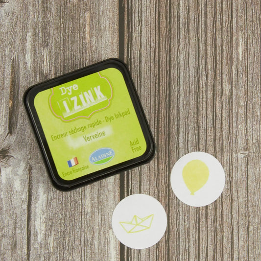 Stempelkissen in zitrusgrün // Aladine iZink Dye "Verveine" - IN LOVE WITH PAPER