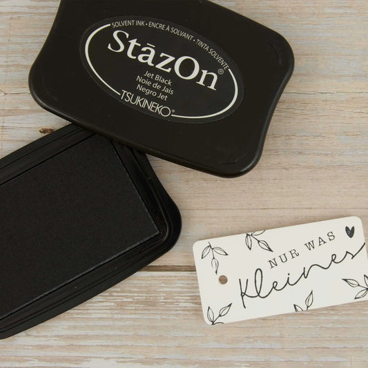 Stempelkissen StazOn Jet Black (schwarz) / für Glas, Keramik, Raysin