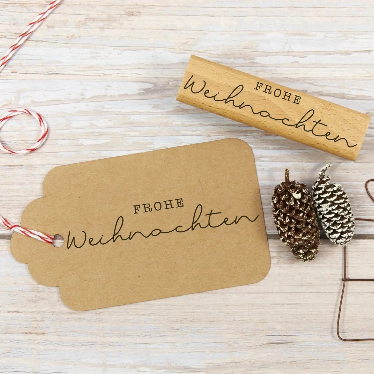 Weihnachtsstempel "Frohe Weihnachten", groß (WS08) - IN LOVE WITH PAPER