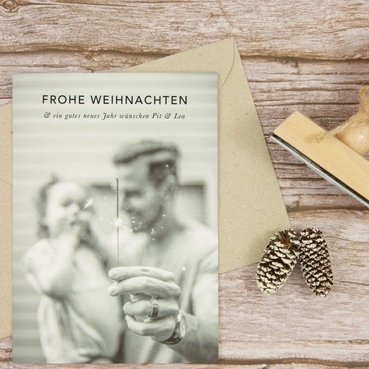 Weihnachtsstempel "Frohe Weihnachten" personalisiert (PS02)